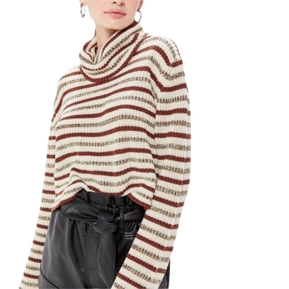 Urban Outfitters Mackenna Striped Turtleneck - Picture 1 of 10